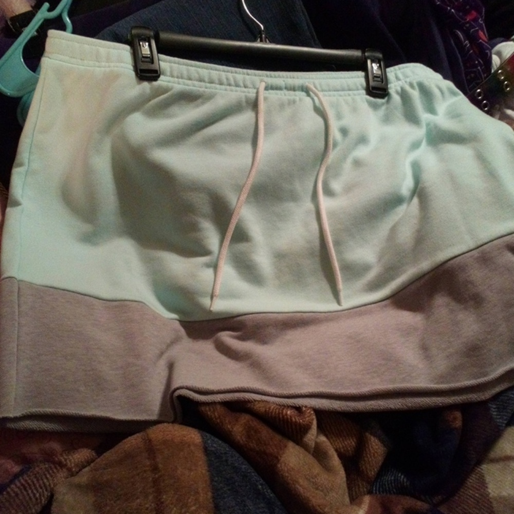 Seafoam Green and gray skirt